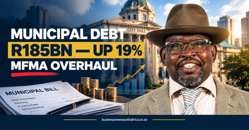Municipal debt up 19% to R185bn as Treasury drafts first MFMA overhaul in 23 years
