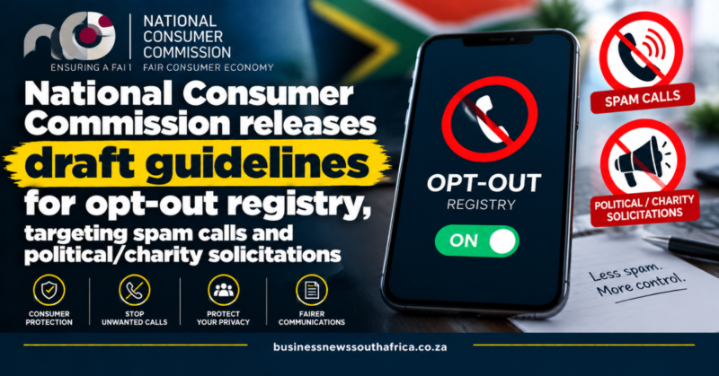 National Consumer Commission releases draft guidelines for opt-out registry, targeting spam calls and political/charity solicitations