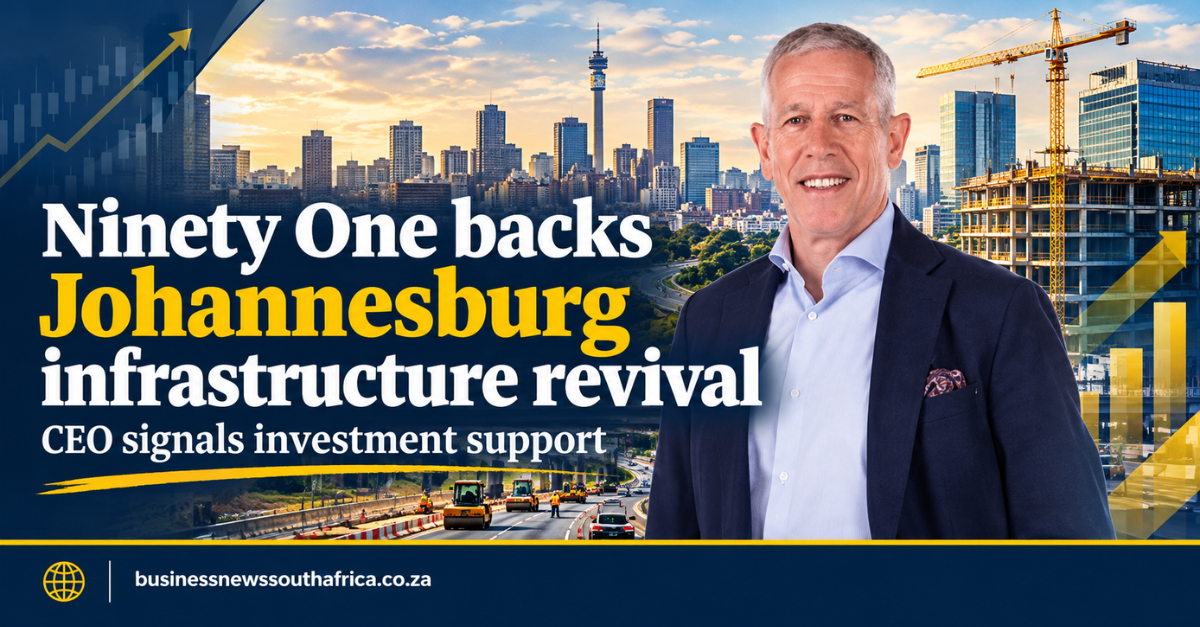 Ninety One plans to back Johannesburg infrastructure revival, says CEO