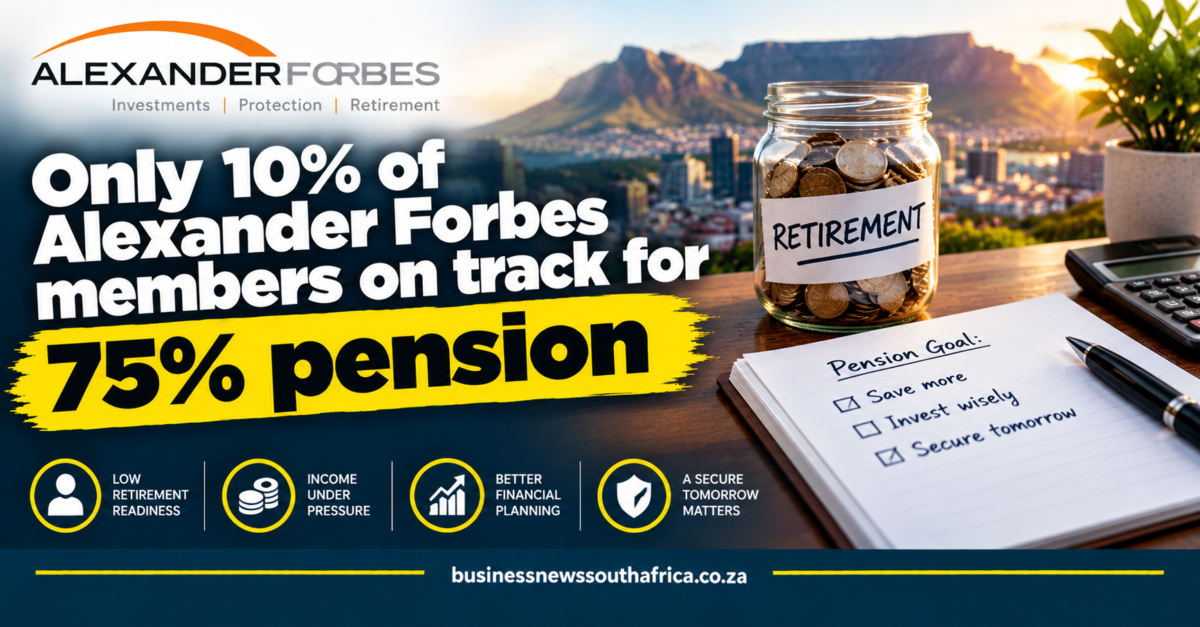 Only 10% of Alexander Forbes members on track for 75% pension