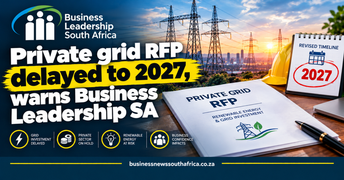 Private grid RFP delayed to 2027, warns Business Leadership SA