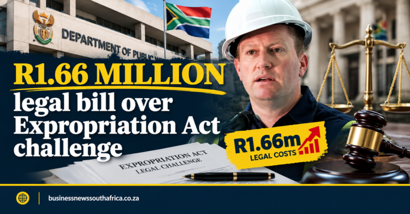 Dept of Public Works spends R1.66 million on legal fees over Expropriation Act challenge