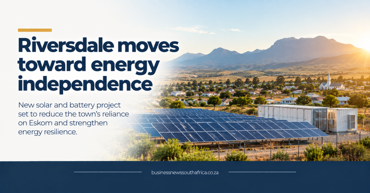 Riversdale solar plant cuts town’s reliance on Eskom