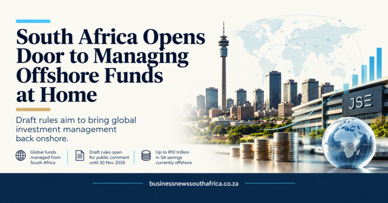 South Africa proposes rules to let local asset managers run offshore funds from home