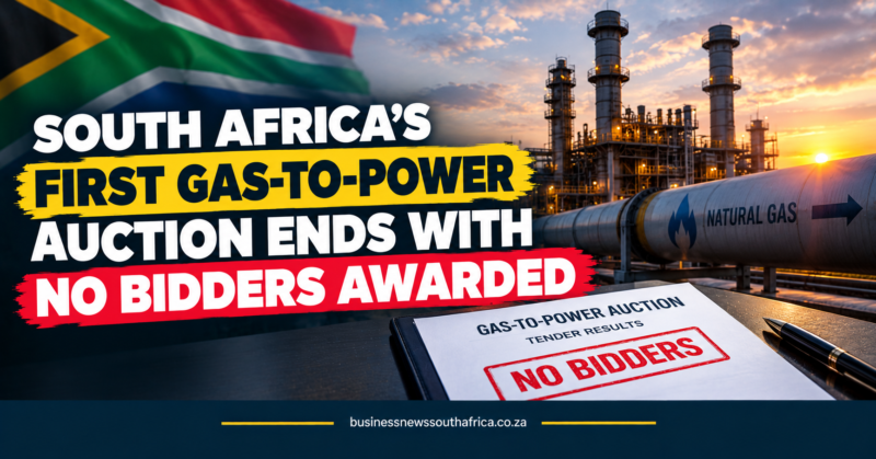 South Africa’s first gas-to-power auction ends with no bidders awarded