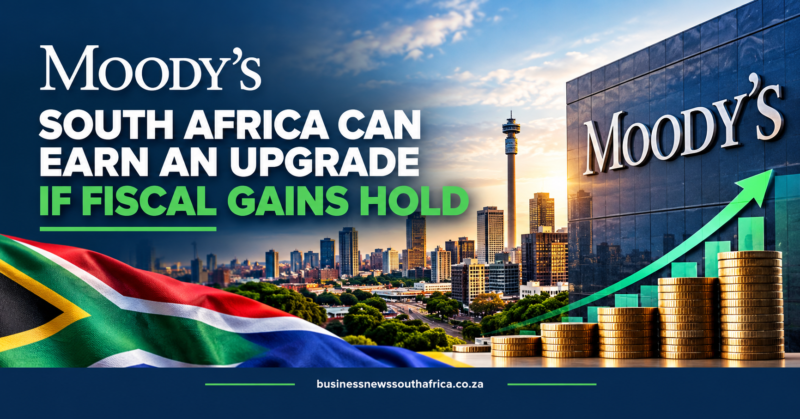 Moody’s says South Africa can earn an upgrade if fiscal gains hold
