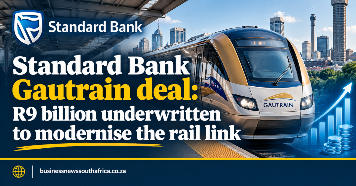 Standard Bank Gautrain deal: R9 billion underwritten to modernise the rail link