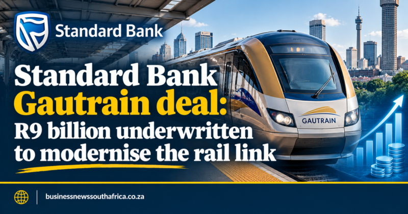 Standard Bank Gautrain deal: R9 billion underwritten to modernise the rail link