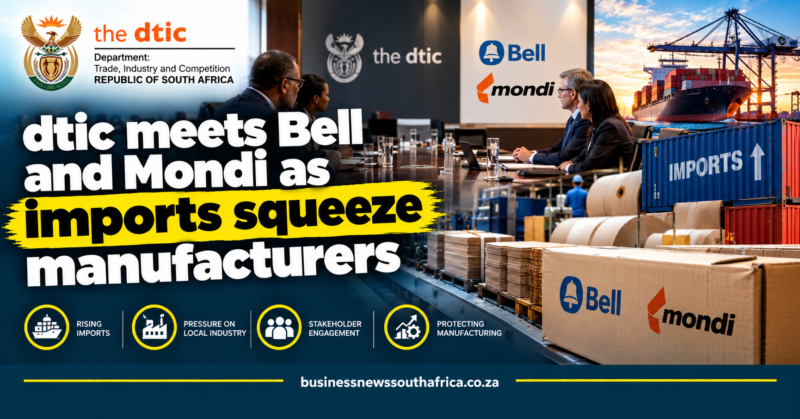 dtic meets Bell and Mondi as imports squeeze manufacturers