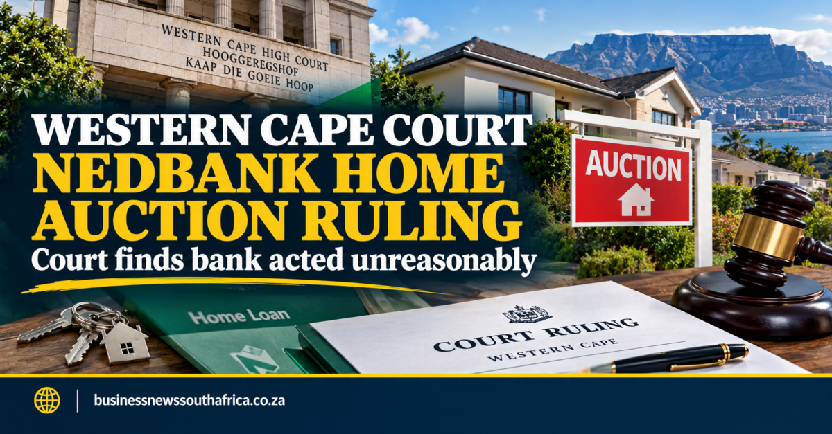 Western Cape court rules Nedbank acted unreasonably in home auction
