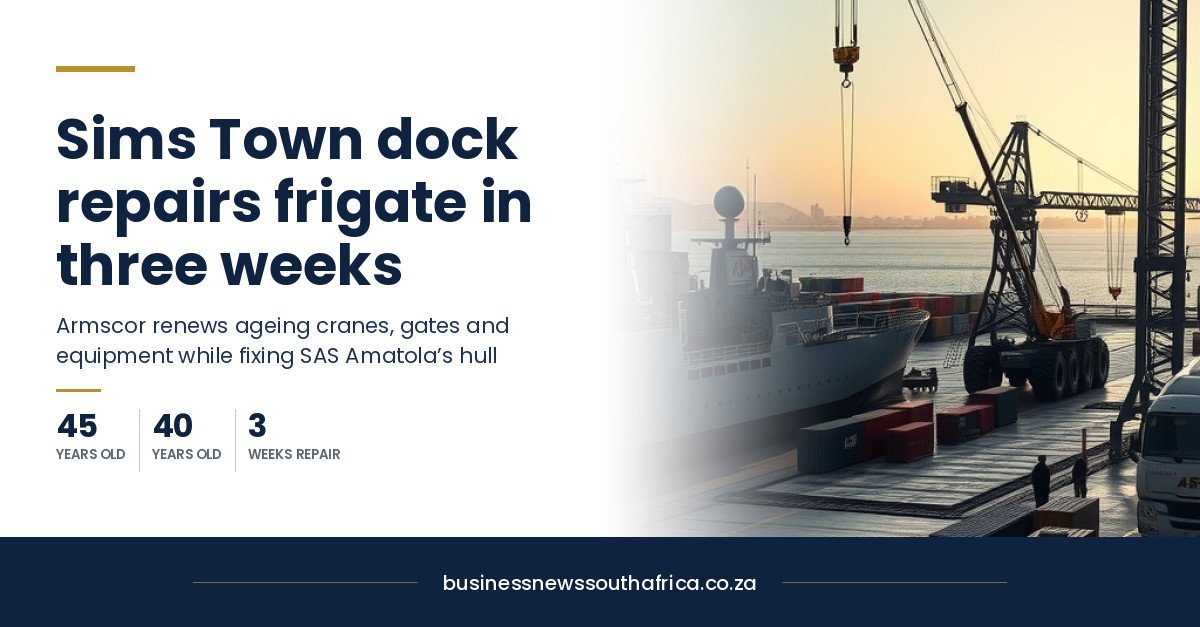 Armscor Dockyard repairs SAS Amatola’s hull in three weeks and renews ageing kit