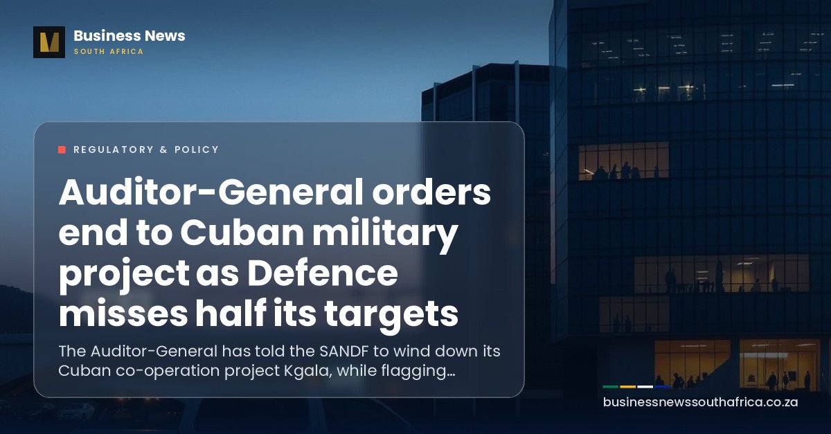 Auditor-General orders end to Cuban military project as Defence misses half its targets