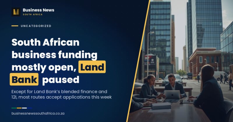 Business funding in South Africa: what is open right now (October 2026)