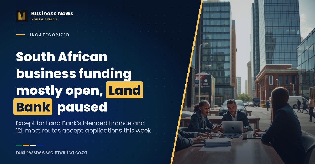 Business funding in South Africa: what is open right now (October 2026)