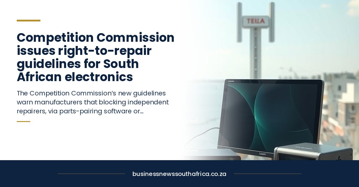 Competition Commission issues right-to-repair guidelines for South African electronics