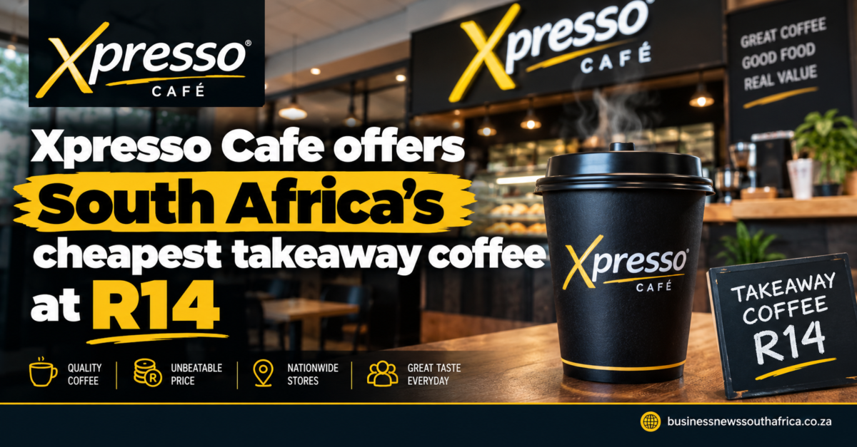 Xpresso Cafe offers South Africa’s cheapest takeaway coffee at R14
