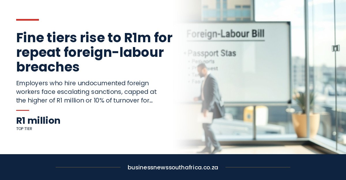 Employment Services Amendment Bill: fines up to R1 million