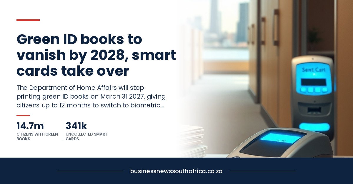 Green ID books lose legal status from 31 March 2028, smart cards to replace them