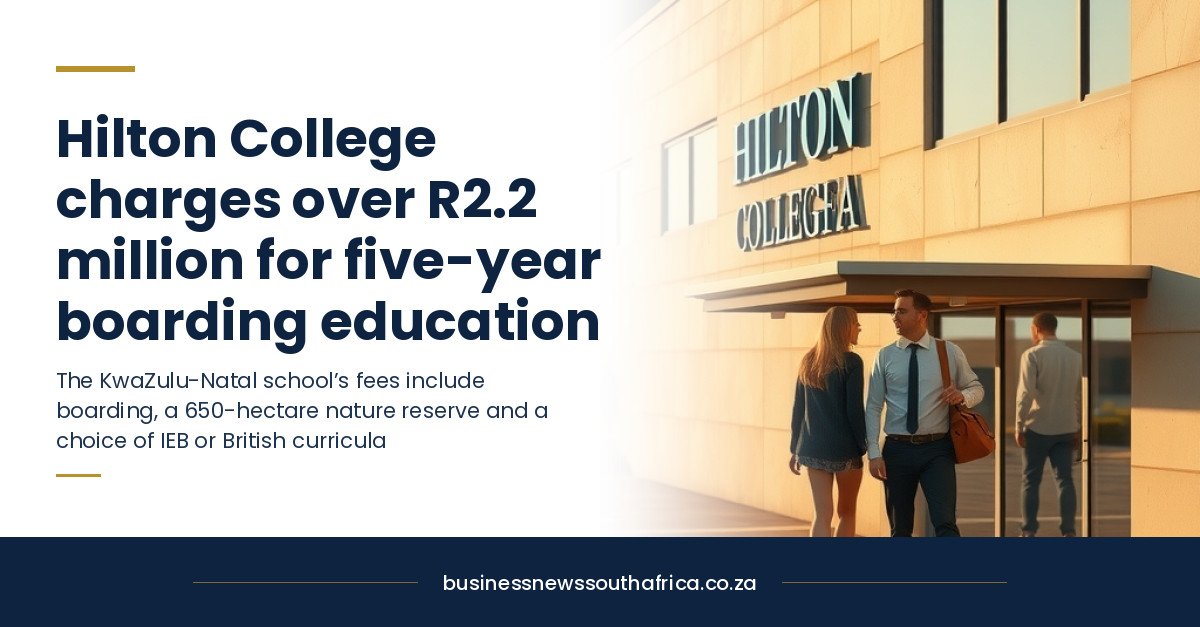 Hilton College charges over R2.2 million for five-year boarding education