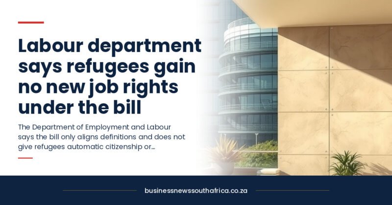 Labour department says Employment Services Amendment Bill gives refugees no new job rights