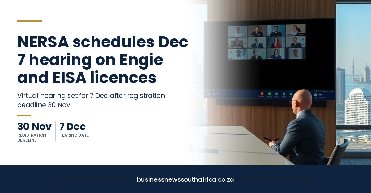 NERSA sets 7 December hearing on Engie trading and Energy Exchange import-export electricity licences