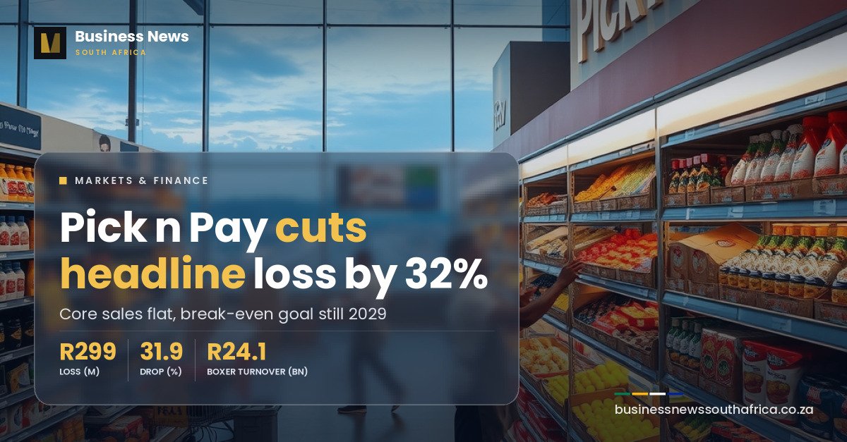 Pick n Pay narrows headline loss by 31.9% as core sales stall and FY29 break-even stays the target