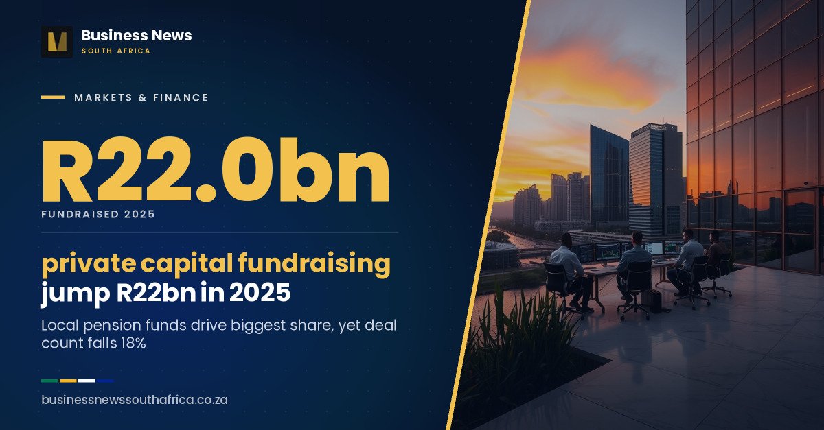 Private capital fundraising in Southern Africa jumped to R22bn in 2025, but deals fell 18%