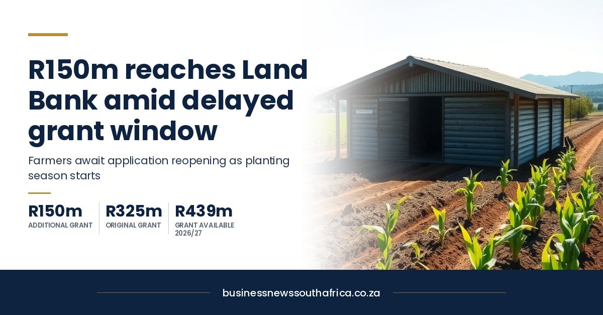 R150m reaches Land Bank, but no reopening date for blended finance
