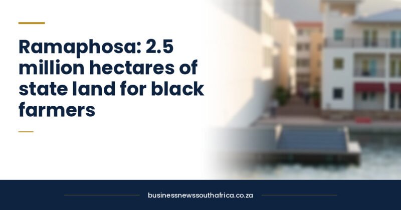 Ramaphosa: 2.5 million hectares of state land for black farmers