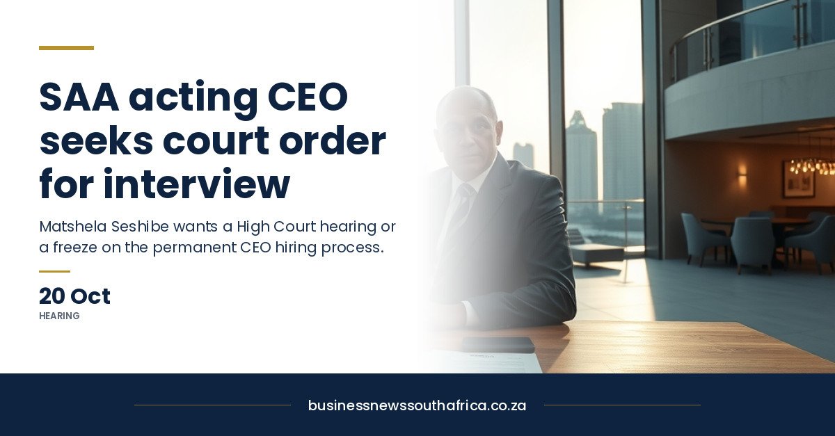SAA acting CEO goes to court over permanent CEO interview