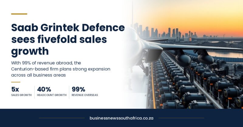 Saab Grintek Defence sees strong growth ahead, with 99% of sales going abroad