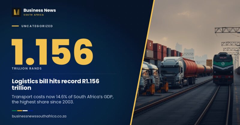 South Africa’s logistics bill hits a record R1.156 trillion, or 14.6% of GDP