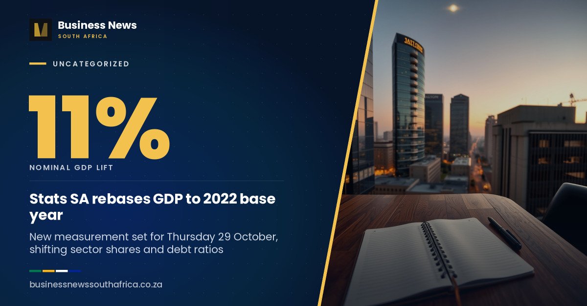 Stats SA rebases GDP to a 2022 base year on Thursday, and the ratios will move with it