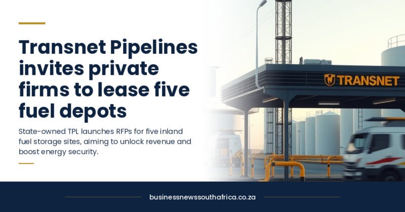 Transnet Pipelines invites private firms to lease five fuel depots