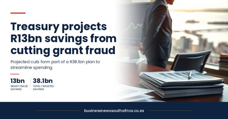 Treasury projects R13bn saving from reducing social grant fraud within R38.1bn savings plan